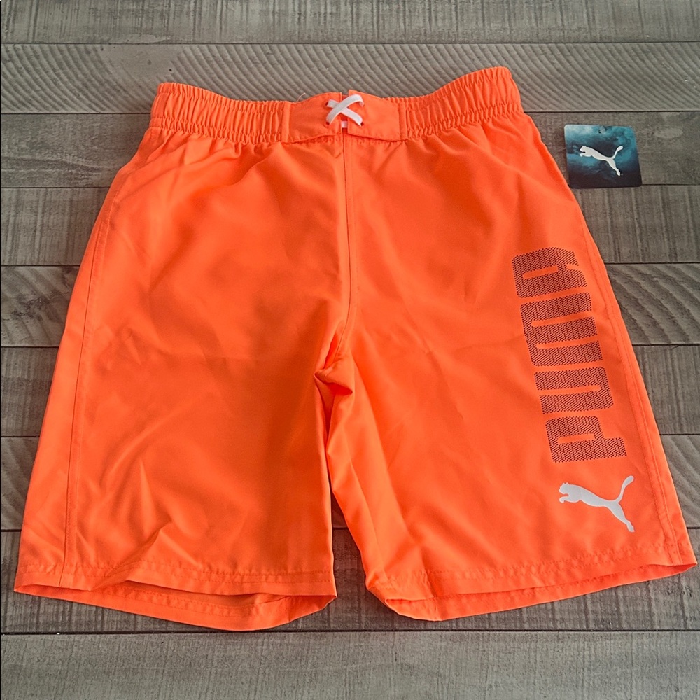 Puma Kids Swim Trunks - Vibrant Orange